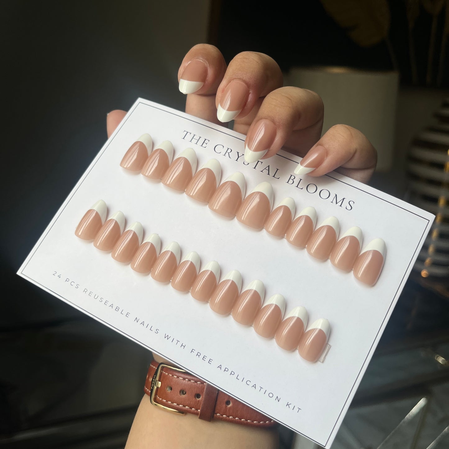 Nails-947-Almond nails- Free 24pc Sticker Sheet included