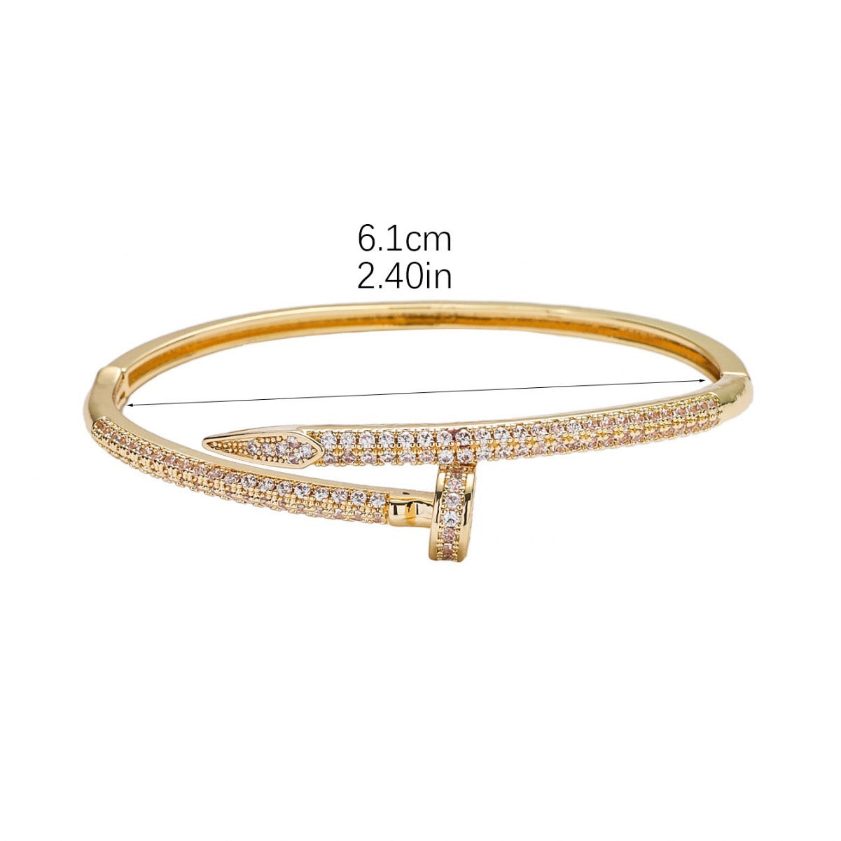 JBracelet (Cubic Zirconia)- Non Tarnish - 24K Gold plated Anti Tarnish Everyday wear Bracelet