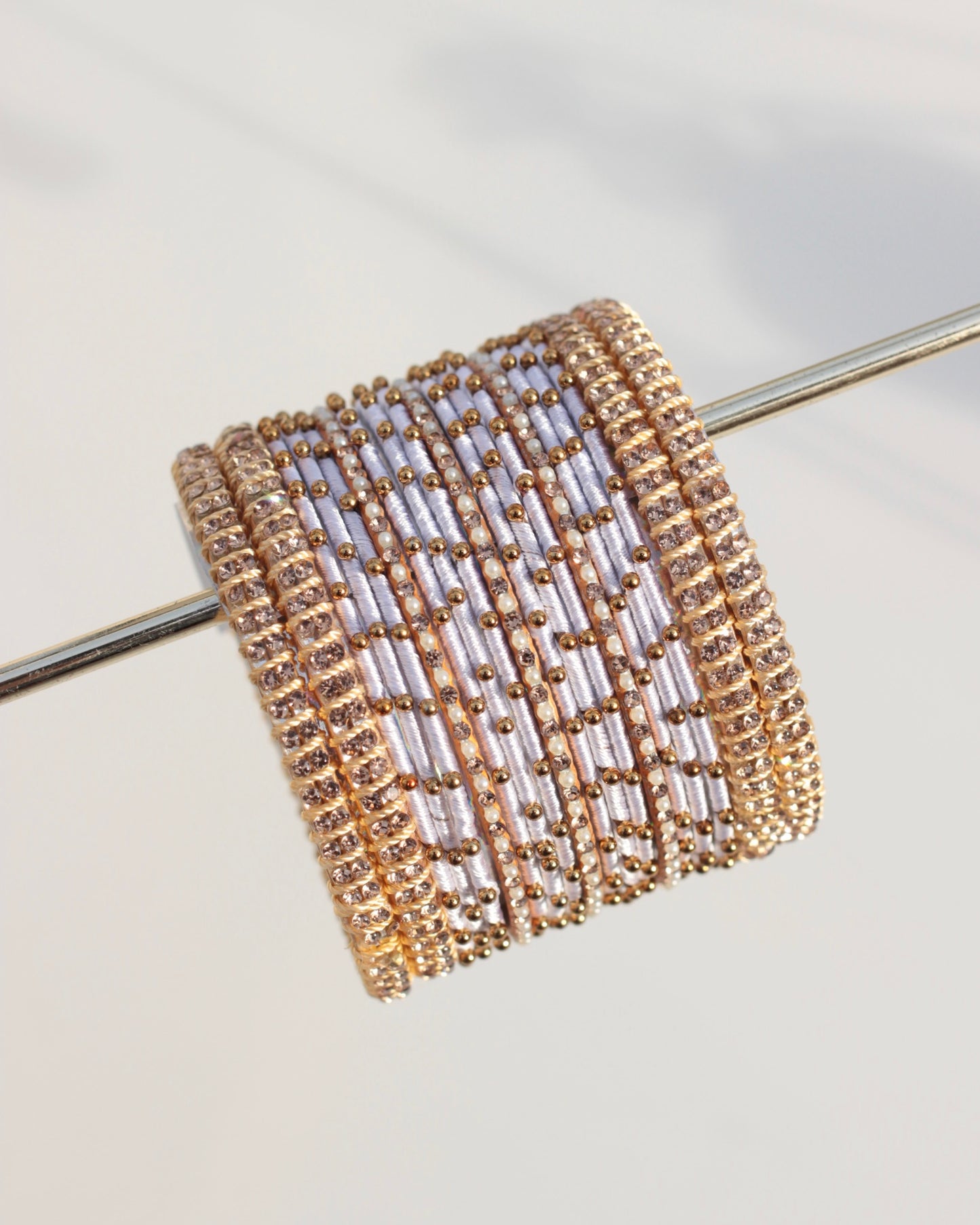 Aura Bangle Set-White