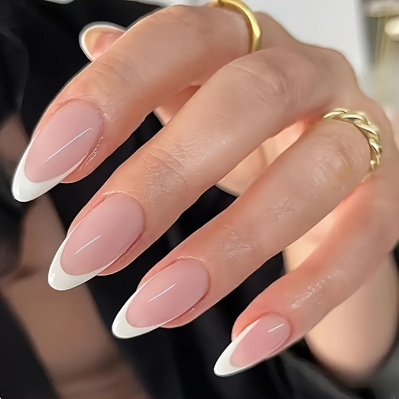 Nails-480-Medium Length Almond nails- Free 4 pc nail kit included