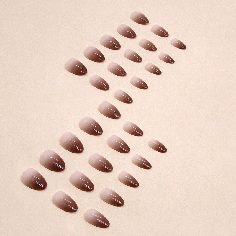 Nails-1453-Medium Length Almond nails- Free 4 pc nail kit included