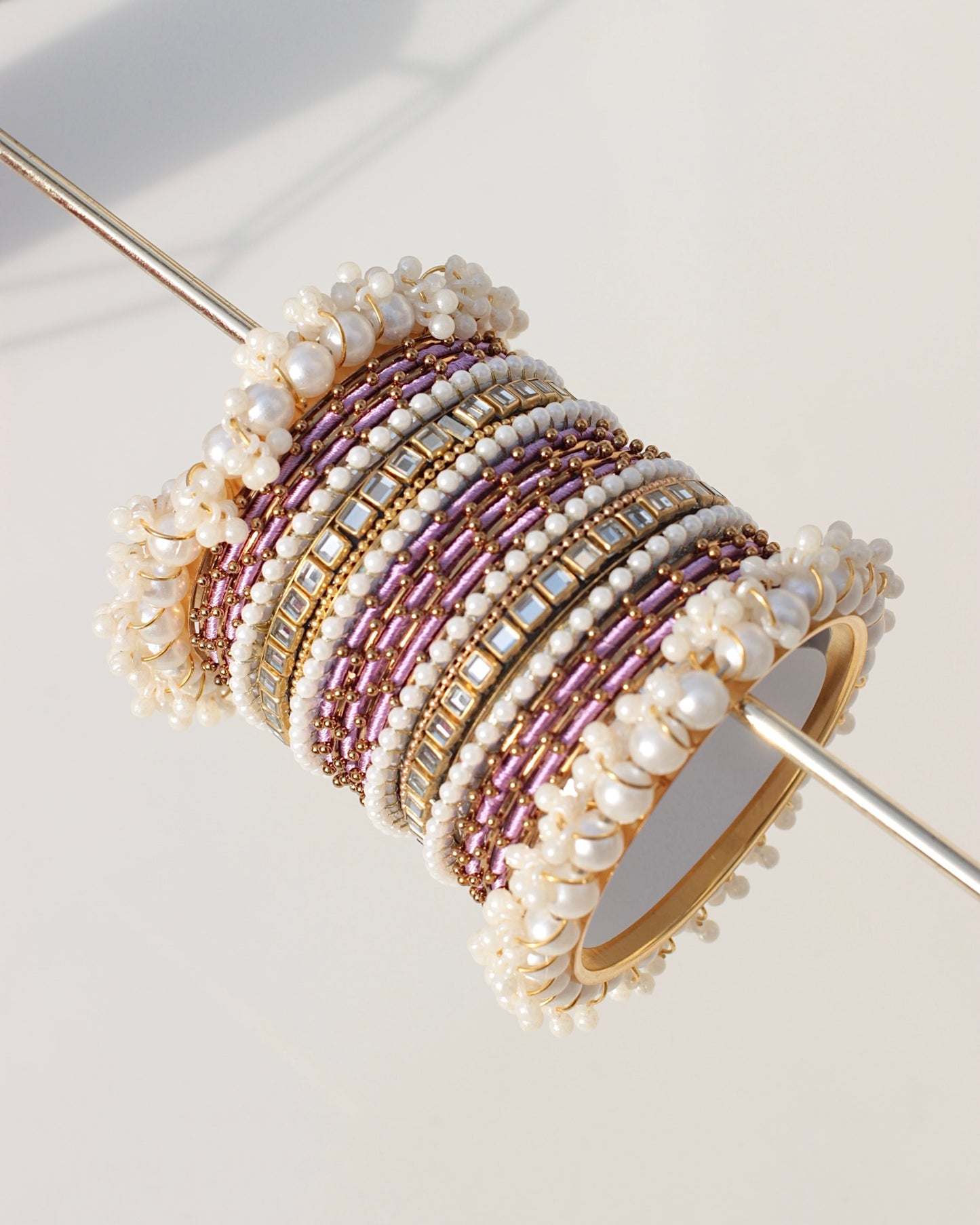 Zariah Premium Bangle Set-Light Purple