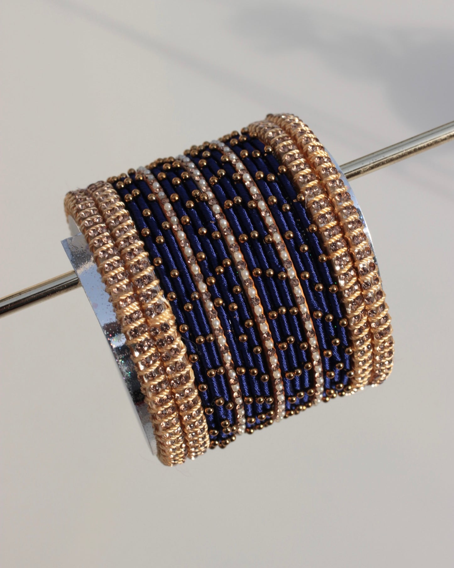 Aura Bangle Set-Navy Blue