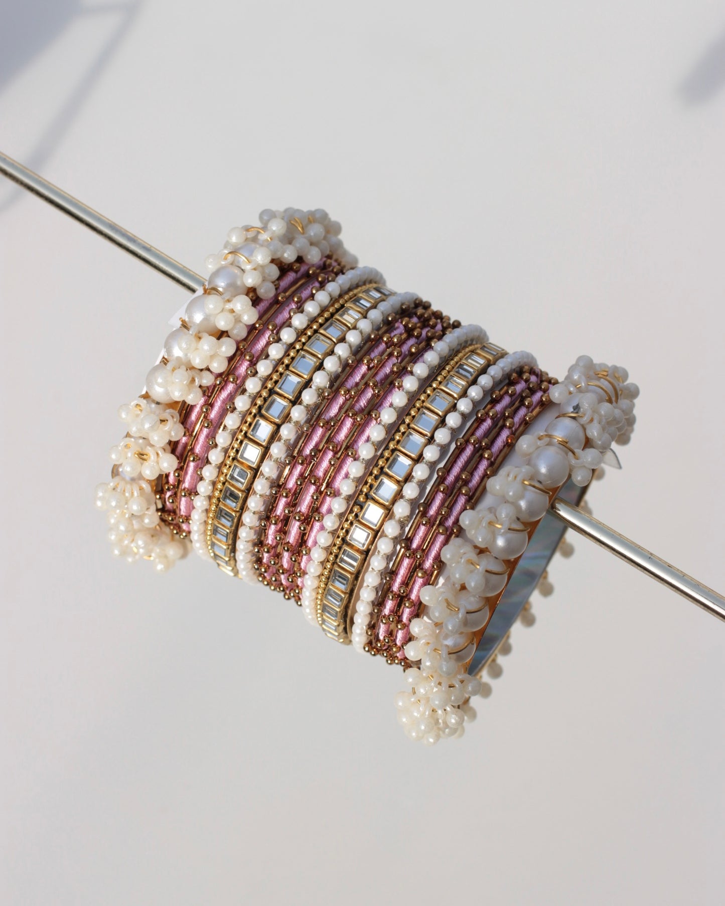 Zariah Premium Bangle Set-Pink