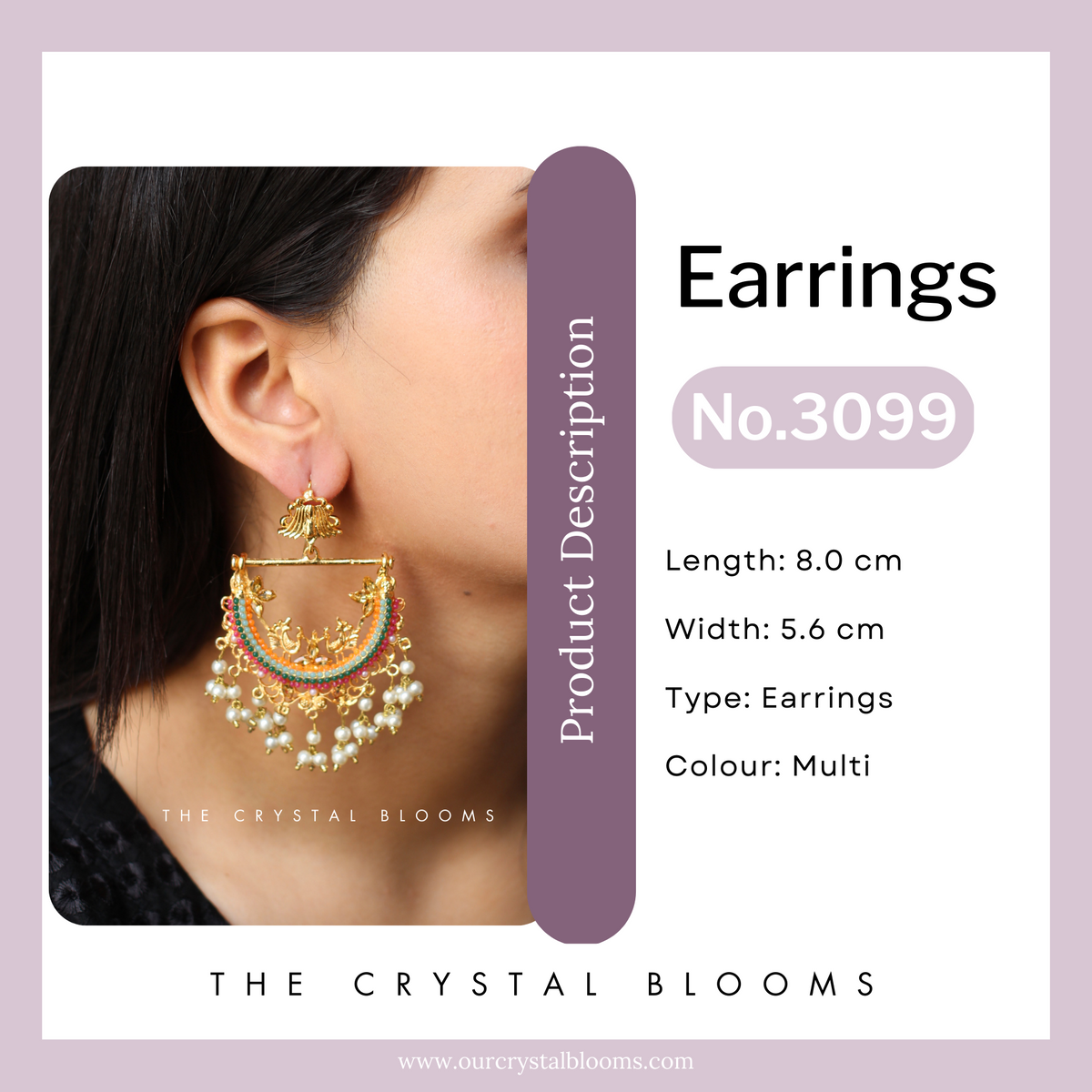 JTEarring 751 The Crystal Blooms