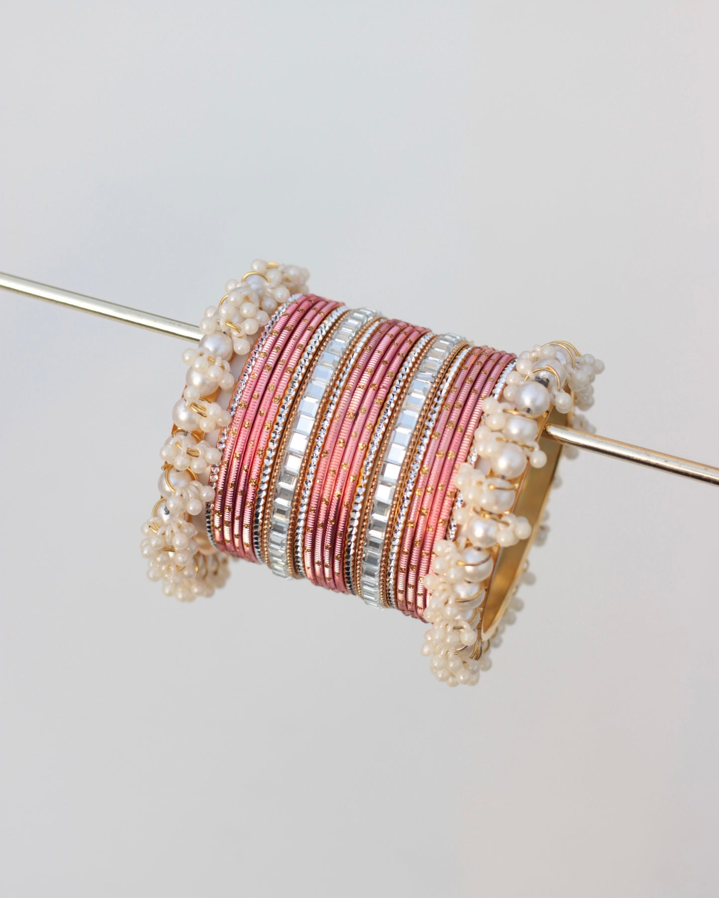 Glowcore Bangle Set-Peach Pink