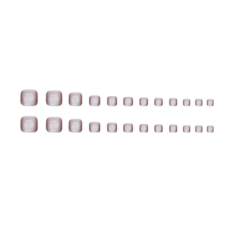 Cat-eye Mauve Toe Nails-137- Free 4 pc nail kit included