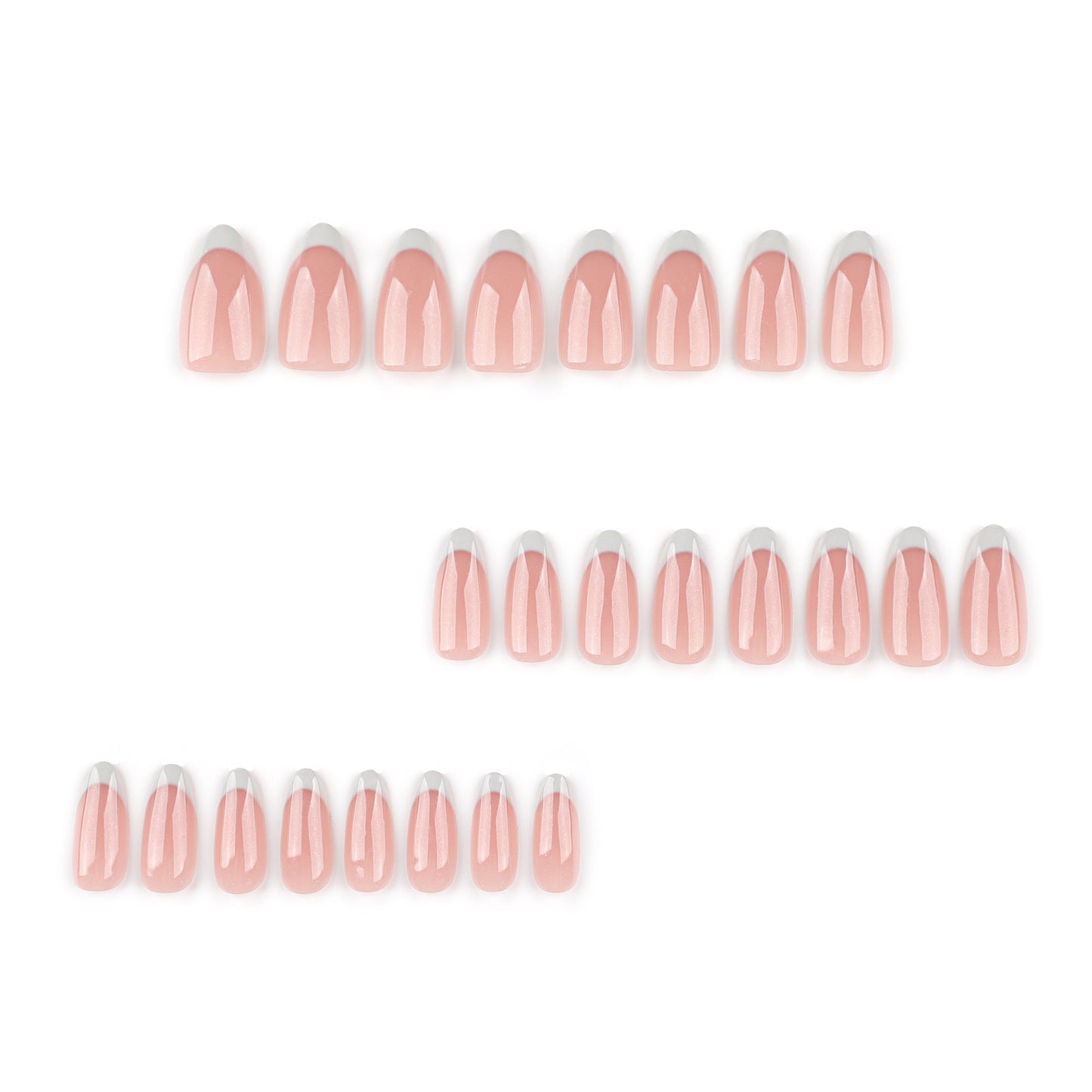 Nails-4029-Medium Length Almond nails- Free 24 pc Sticker Sheet included