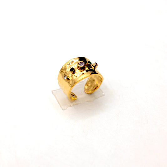JRing-(24K Gold Plated)-AntiTarnish/HypoAllergic 434
