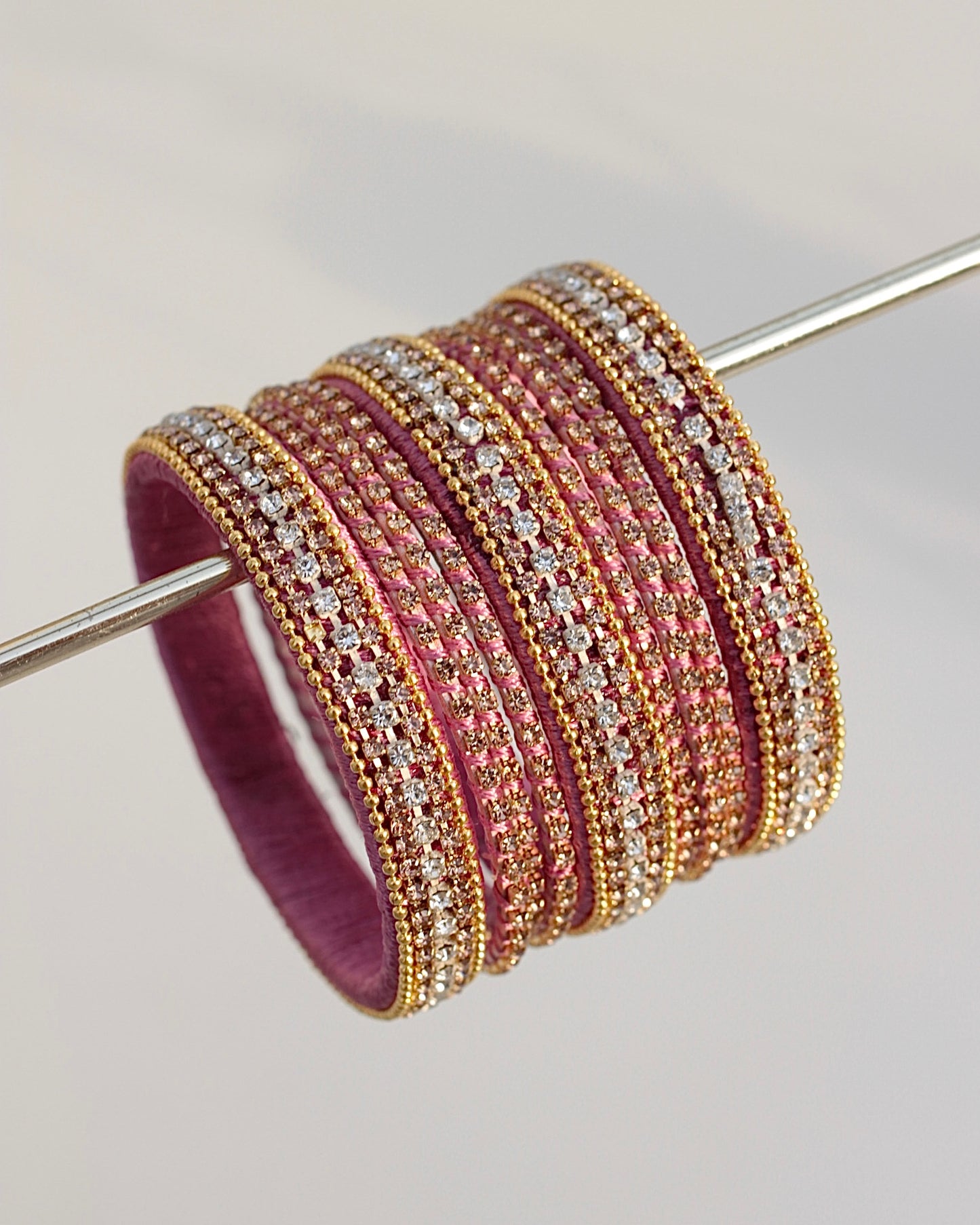 Twilight Motia Bangle Set-Light Pink