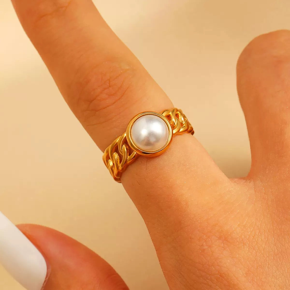 NJRing-(24K Gold Plated)-AntiTarnish/HypoAllergic-445E