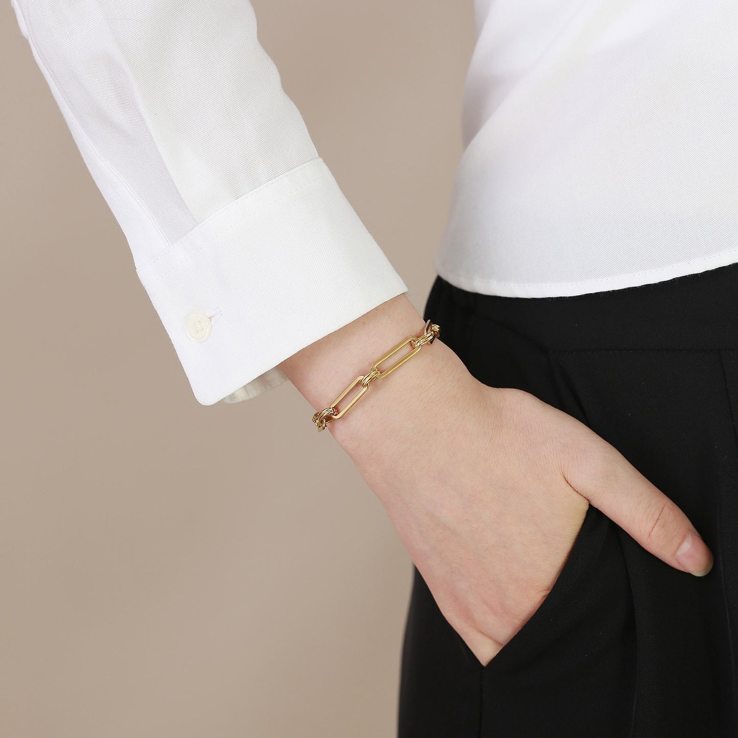 JBracelet (Stainless Steel) 24K Gold plated Anti Tarnish Everyday wear Bracelet