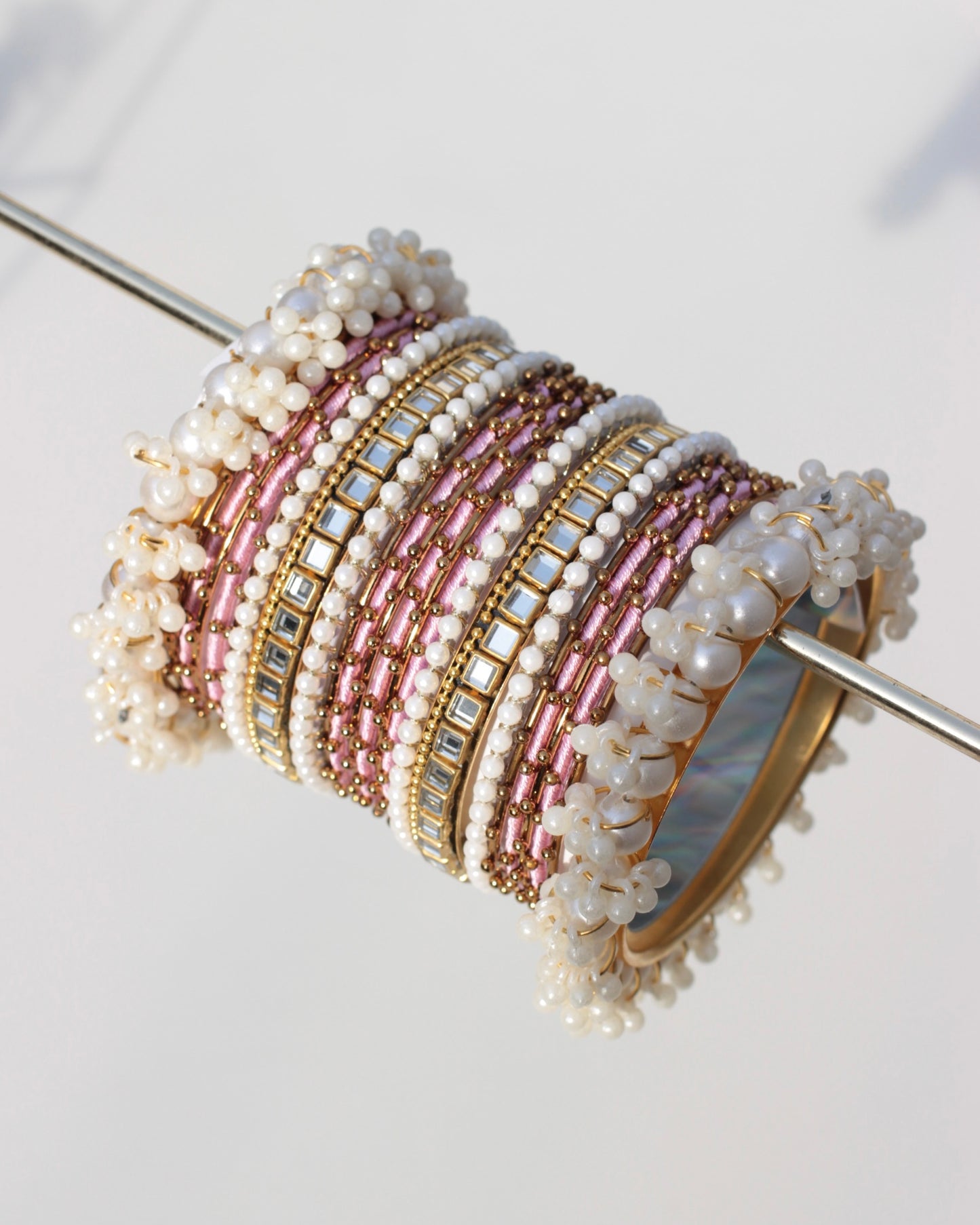 Zariah Premium Bangle Set-Pink