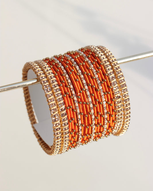 Aura Bangle Set-Orange