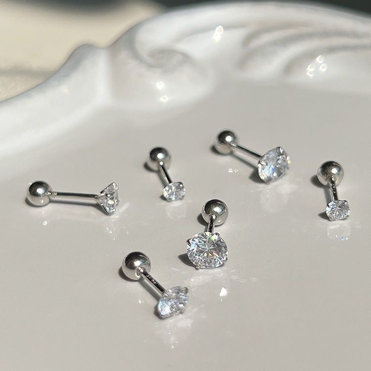 JEarrings everyday wear sterling silver925 earrings- small earrings for multiple piercings -496-CL-OM