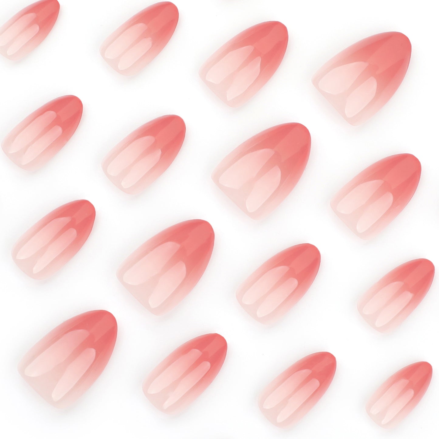 Nails-3618-Medium Length Almond nails- Free 4 pc nail kit included