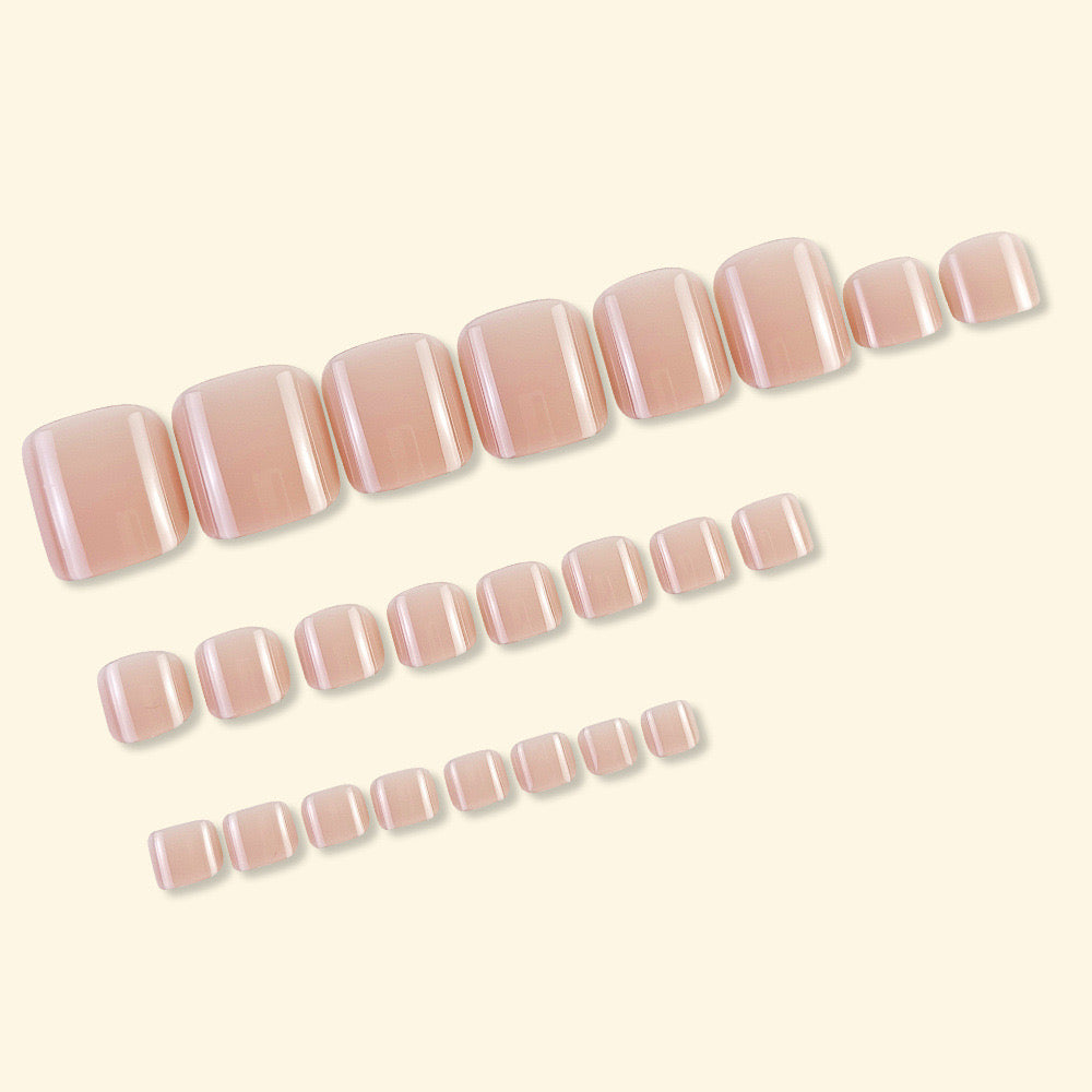 Nude Toe Nails-479 - Free 4 pc nail kit included