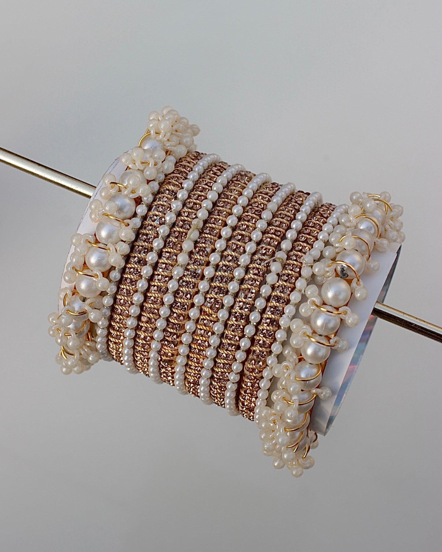 Lailaa Luxe Bangle Set-Golden White