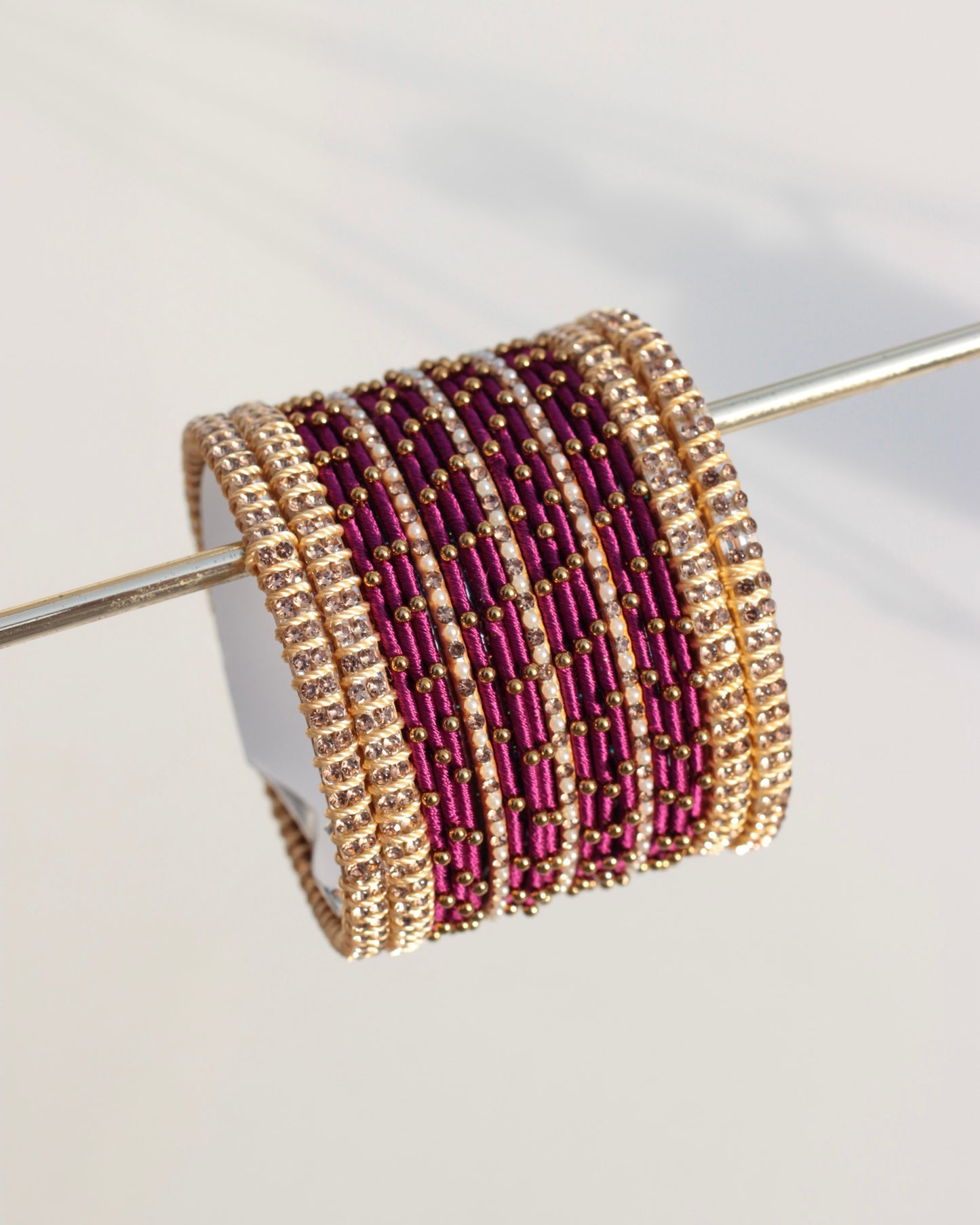 Aura Bangle Set-Mauve