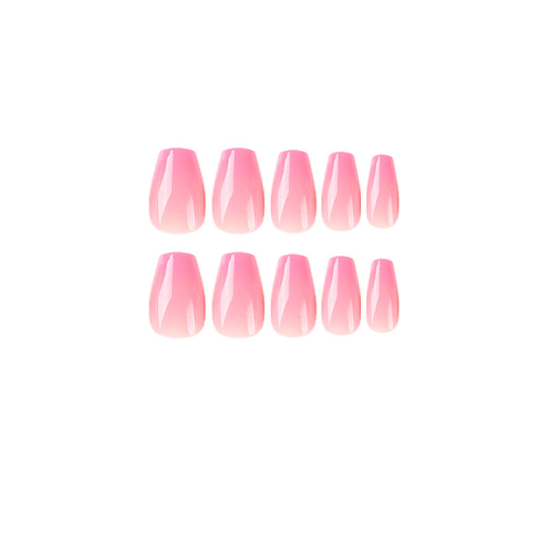 Shaded Pink Nails -2457- Free 4 pc nail kit included