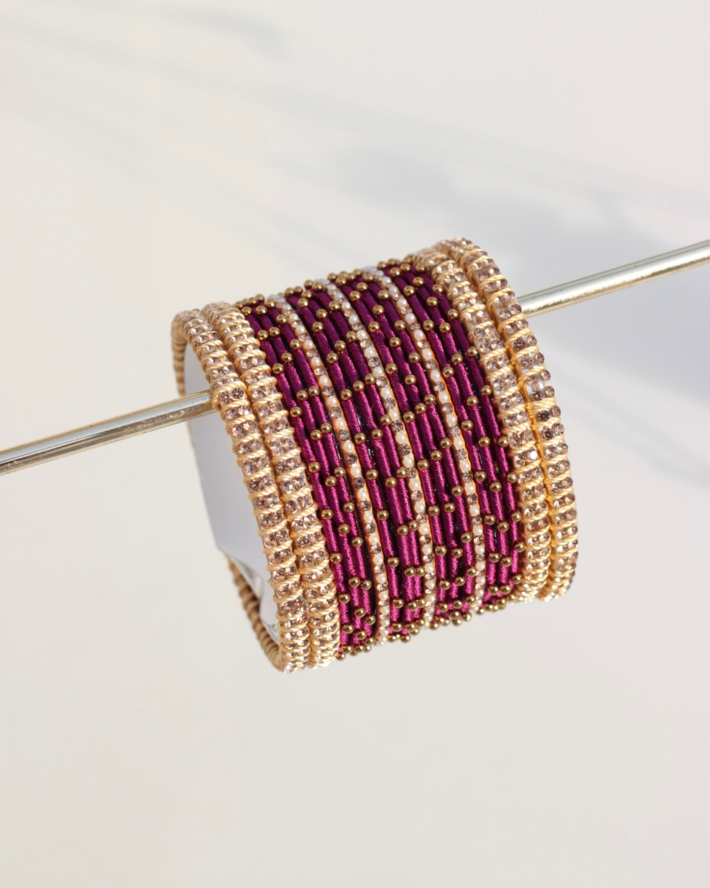 Aura Bangle Set-Mauve