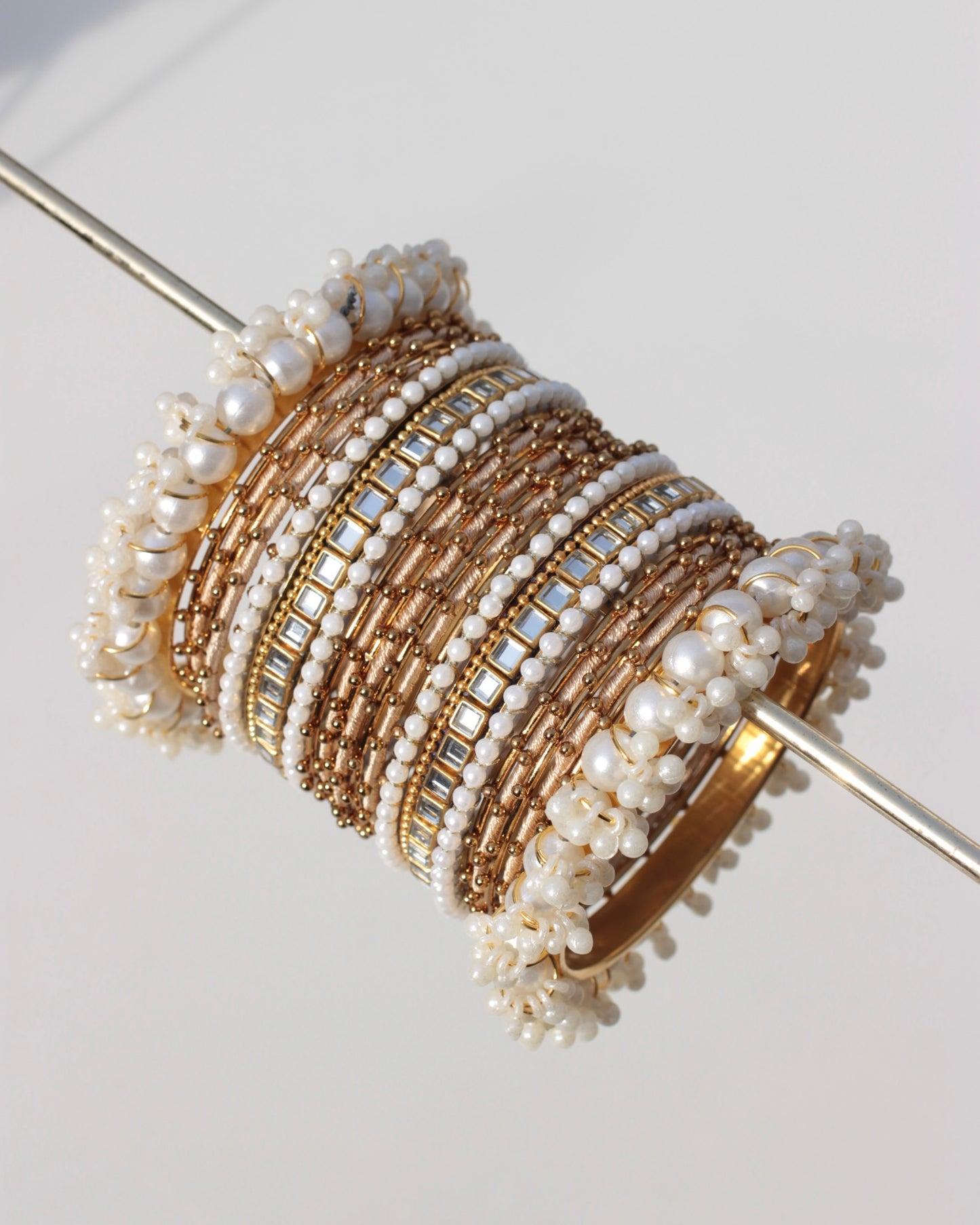 Zariah Premium Bangle Set-- Beige