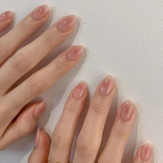Nude Natural Ombre Nails-1657- Free 24 pc Sticker Sheet included