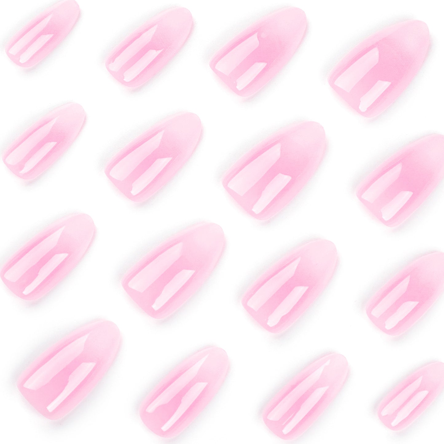 Nails-3262-Medium Length Almond nails- Free 4 pc nail kit included