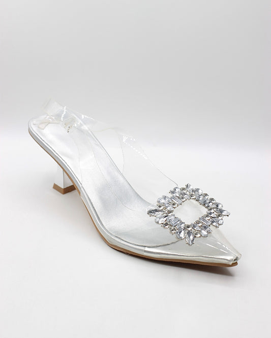 Onyx Spark Silver Heels