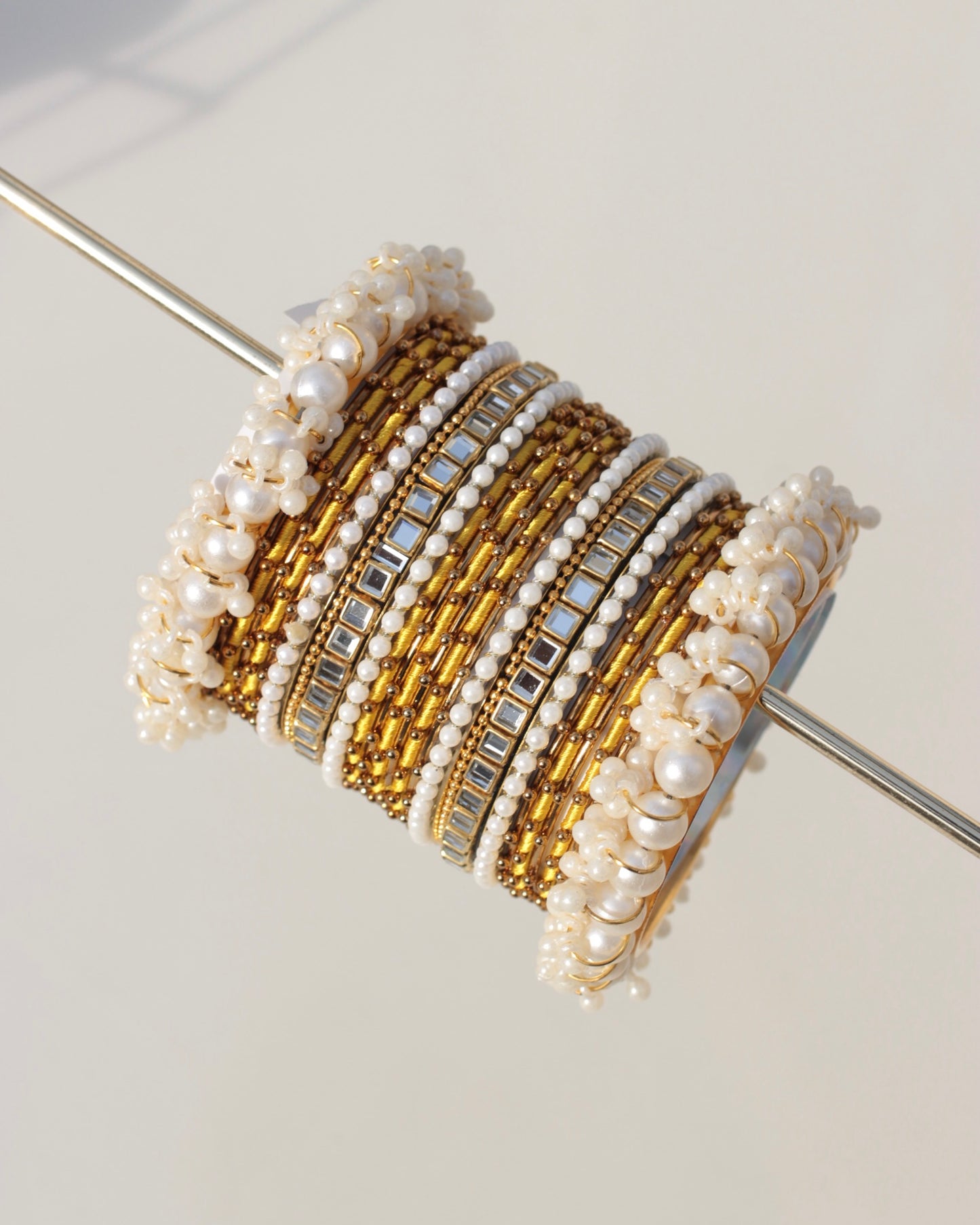 Zariah Premium Bangle Set-Yellow