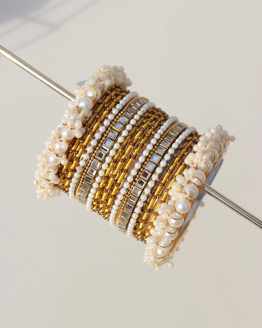 Zariah Premium Bangle Set-Yellow