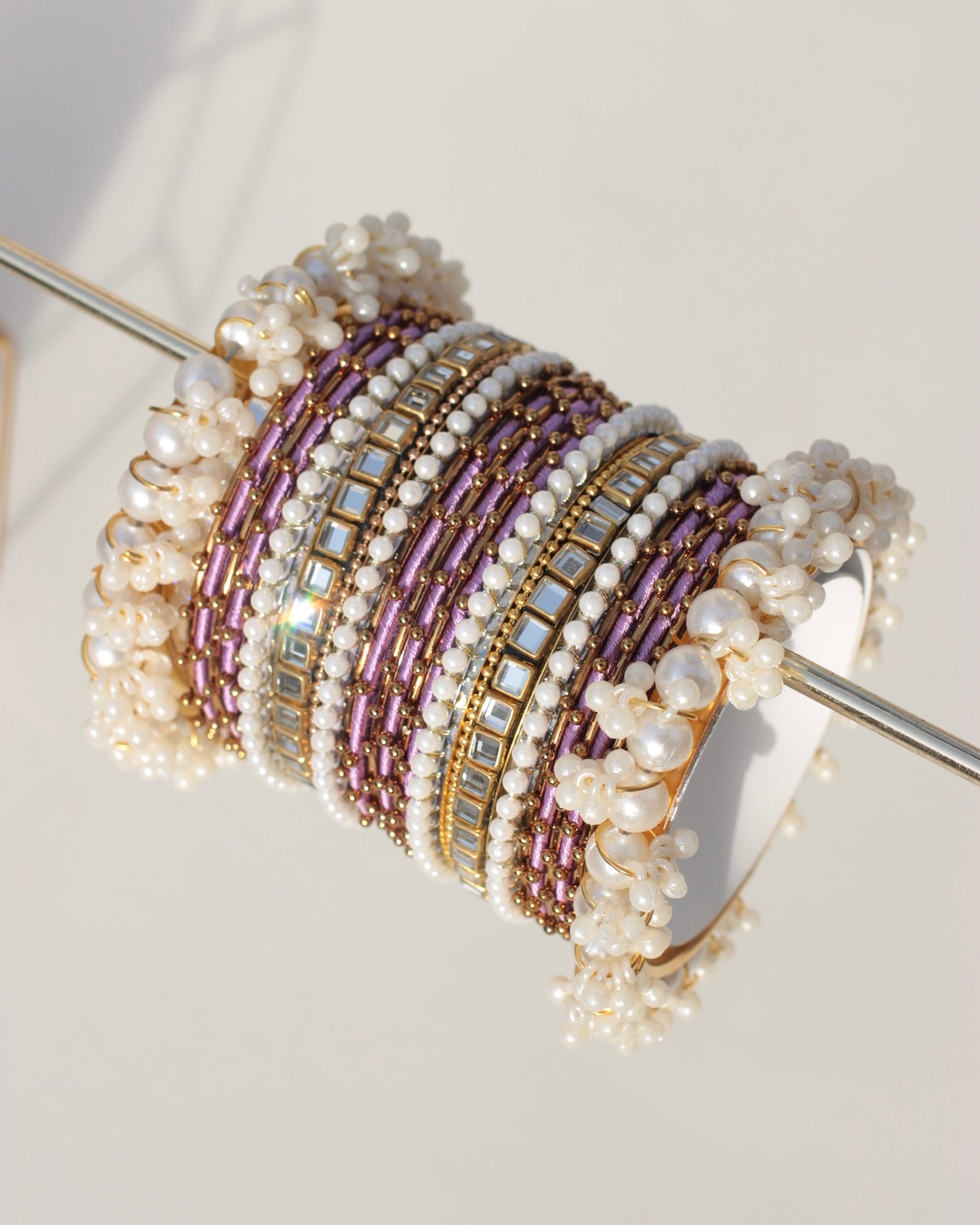 Zariah Premium Bangle Set-Light Purple