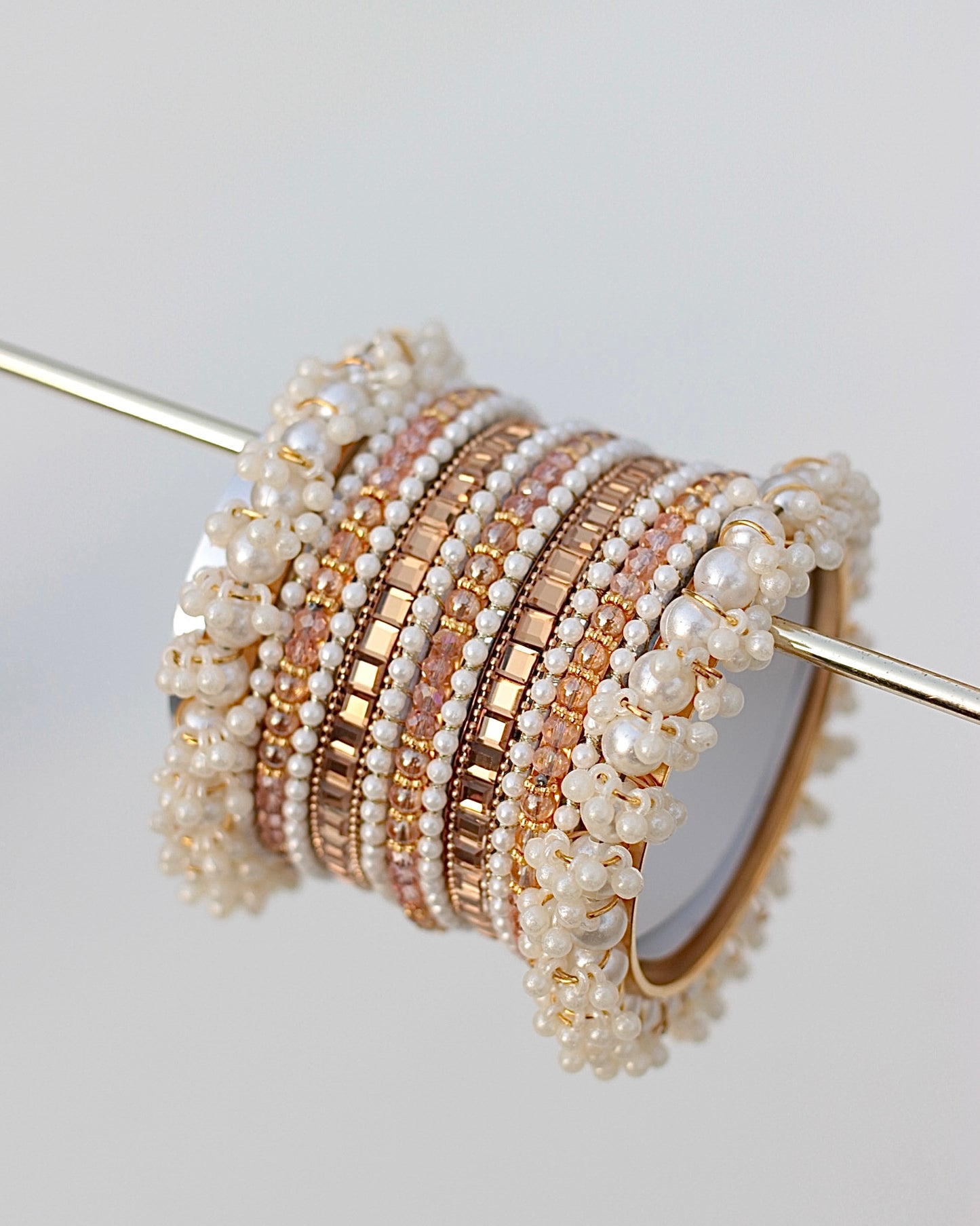 Sunbeam Bangle Set-Copper Peach