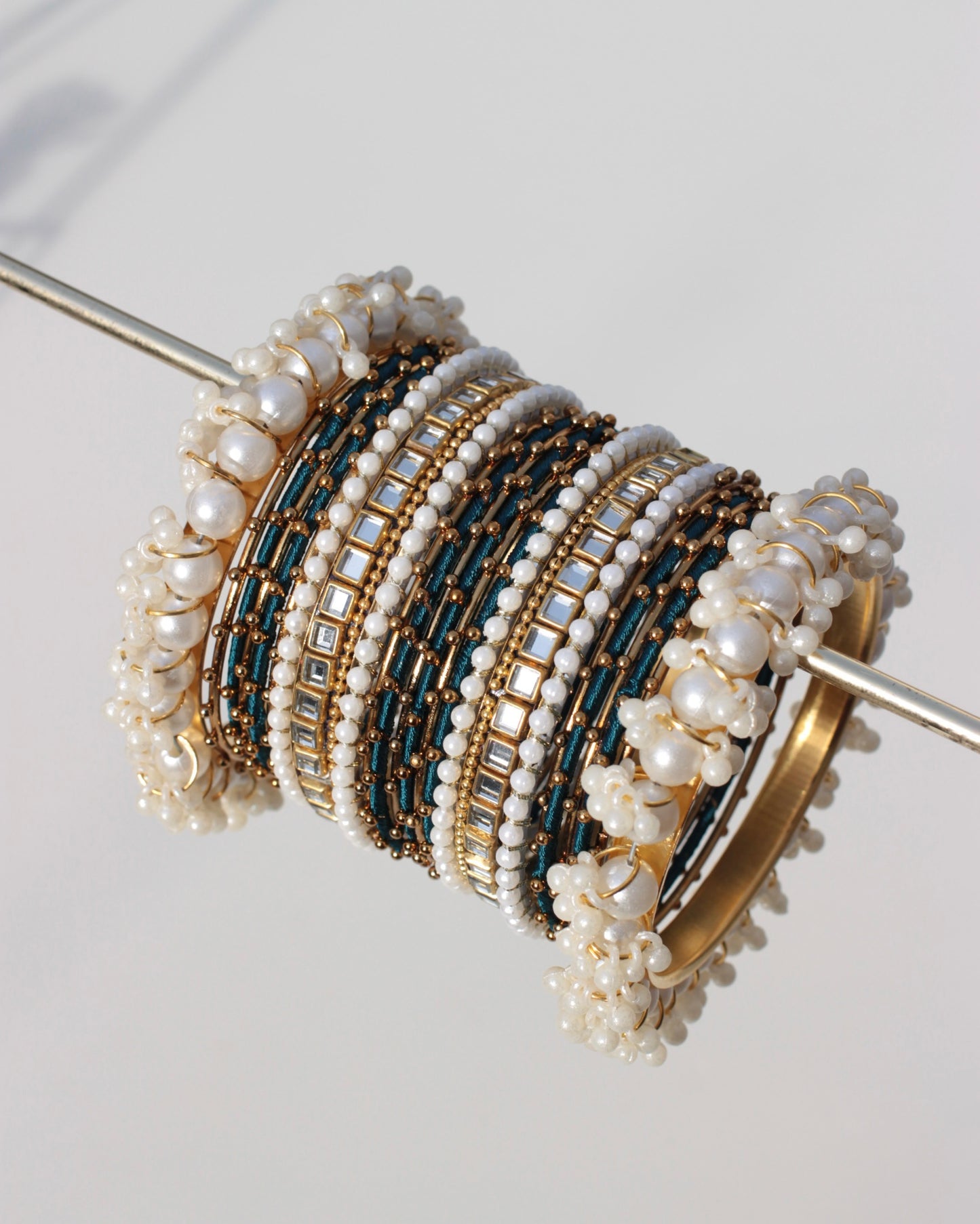 Zariah Premium Bangle Set-Teal