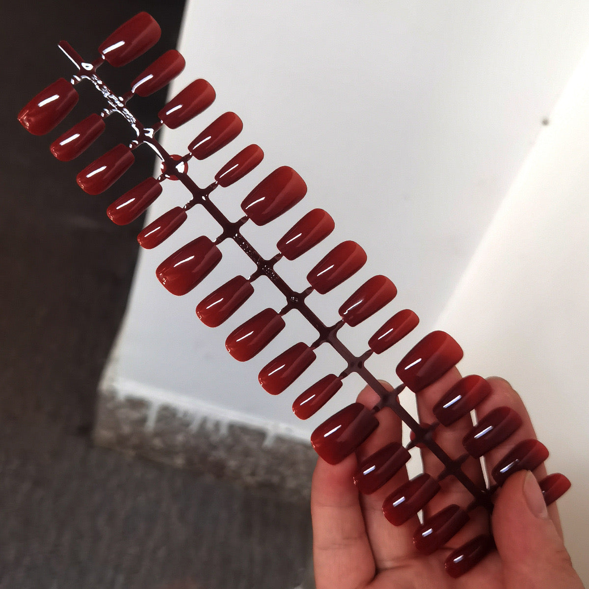 Nails-Mid length Square nails-105- Free 4-pc Nail-kit included
