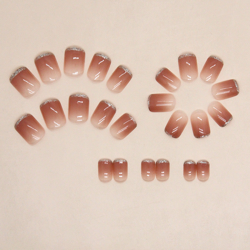 Nails-162-Short Length Square nails- Free 4 pc nail kit included