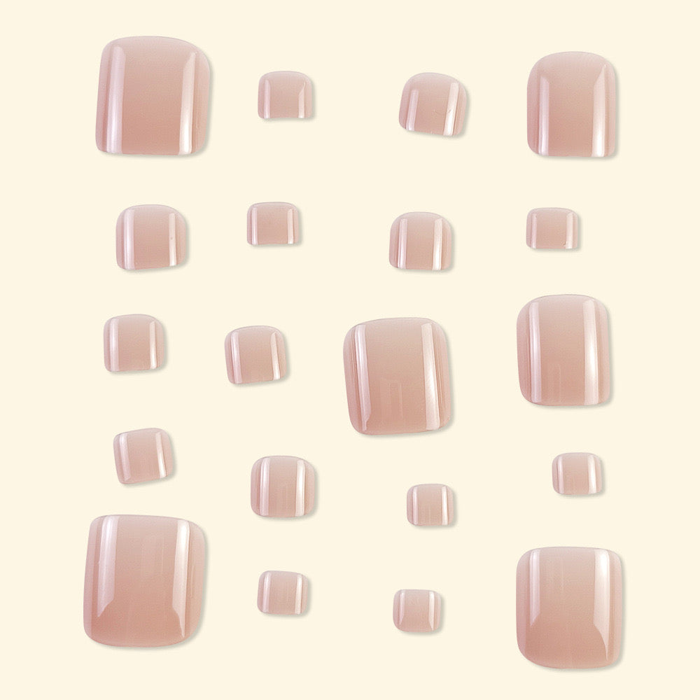 Nude Toe Nails-479 - Free 4 pc nail kit included