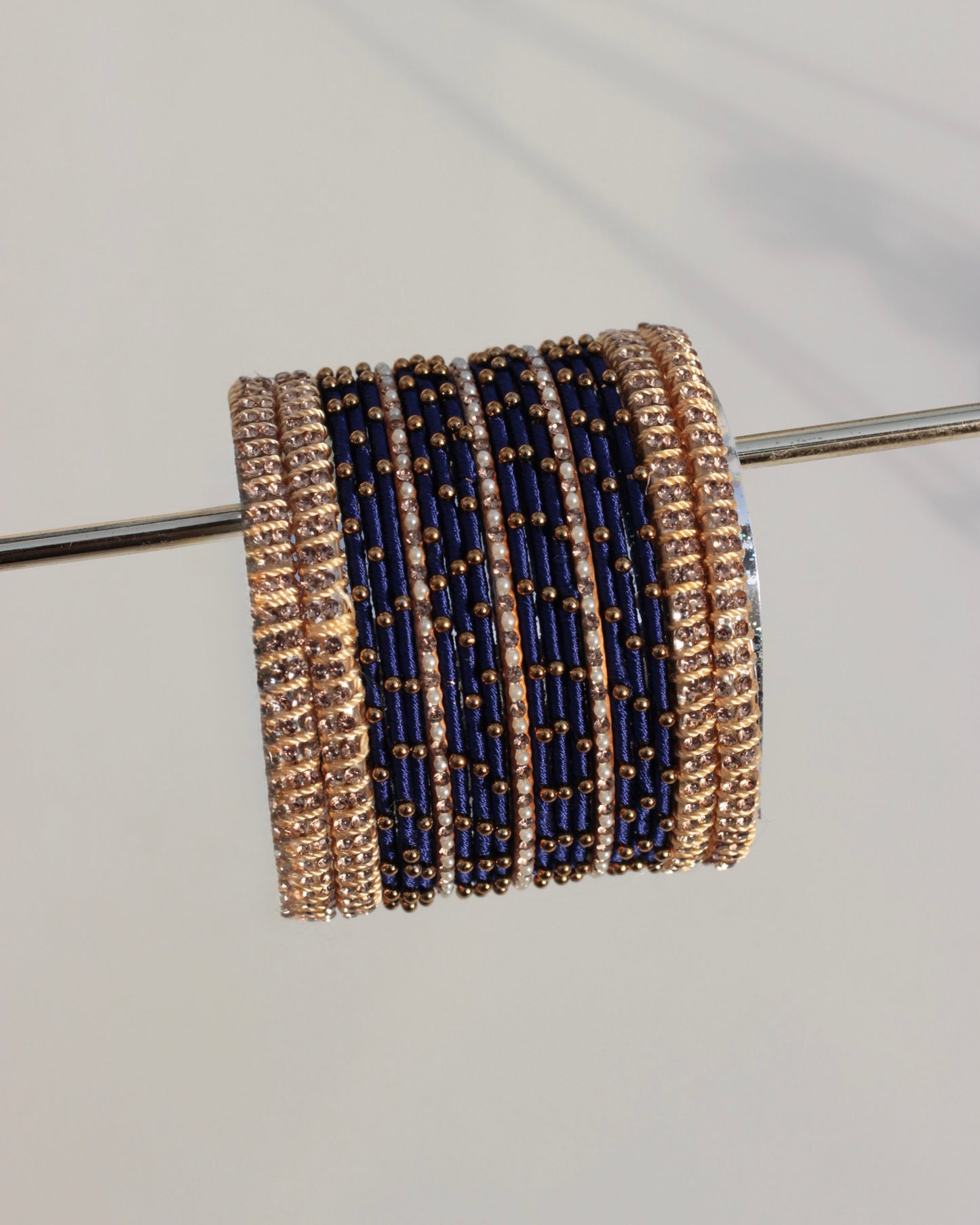 Aura Bangle Set-Navy Blue