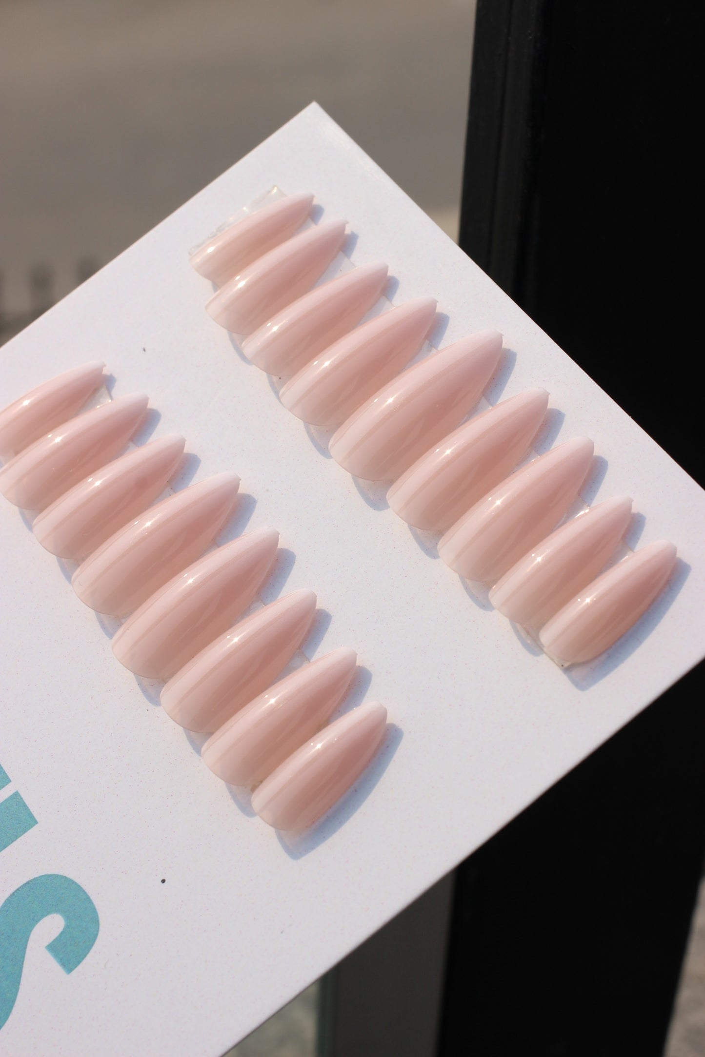 Nails-603-Medium Length Almond nails- Free 24 pc Sticker Sheet included