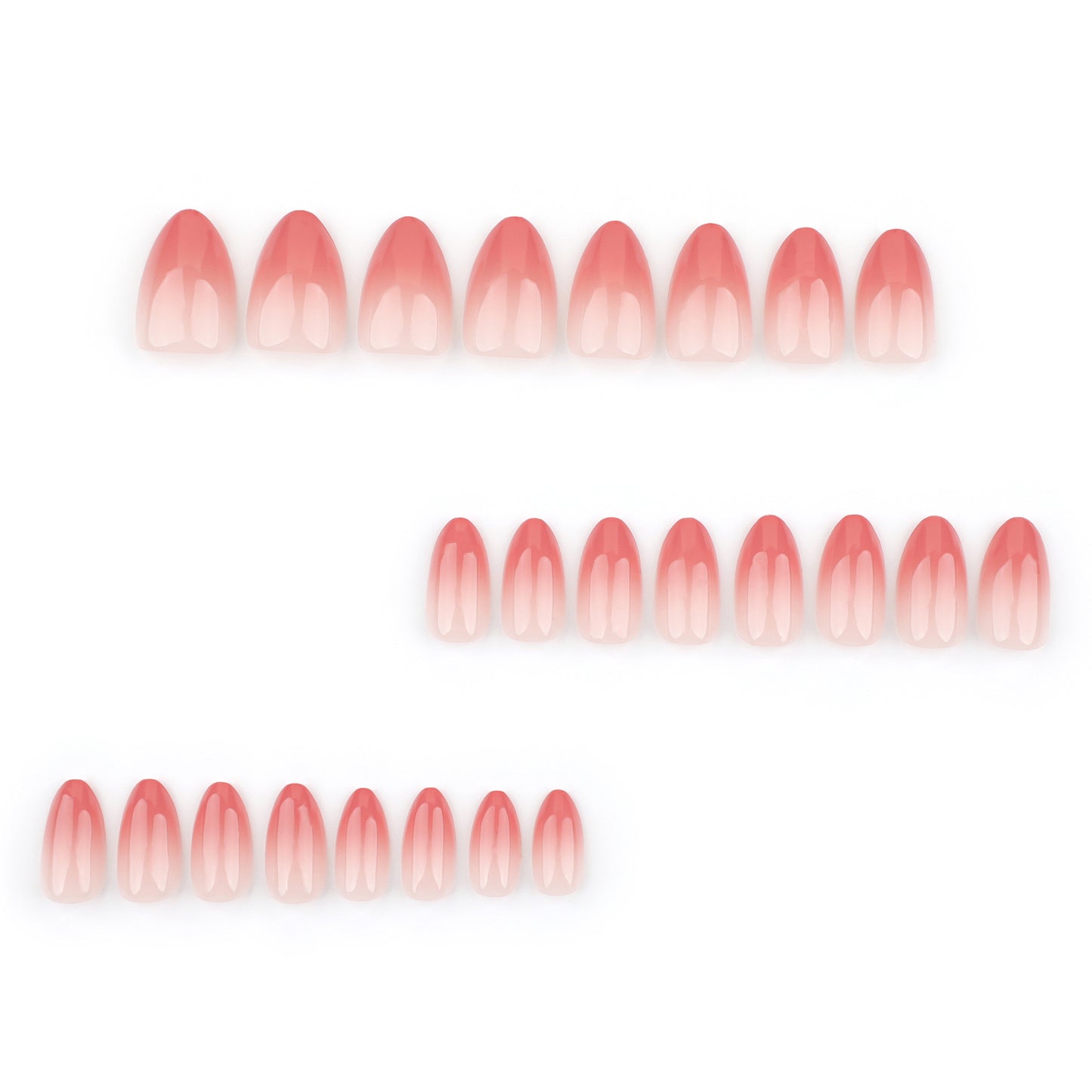 Nails-3618-Medium Length Almond nails- Free 4 pc nail kit included