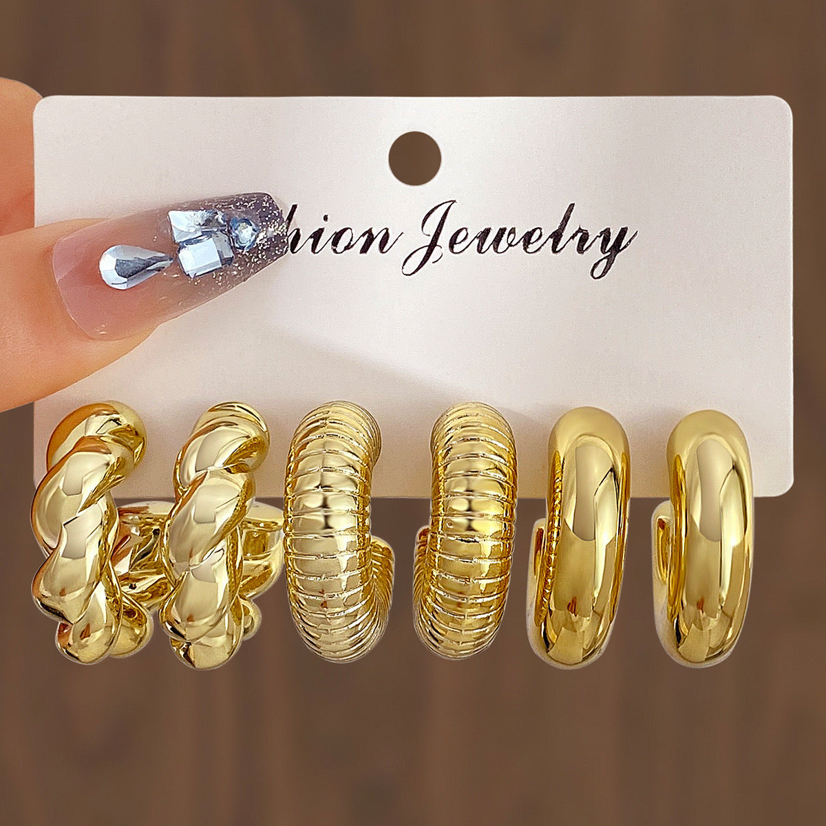 JStudsPack- Pack of 3 pairs most trendy daily wear hoops and studs-185-CL-OM