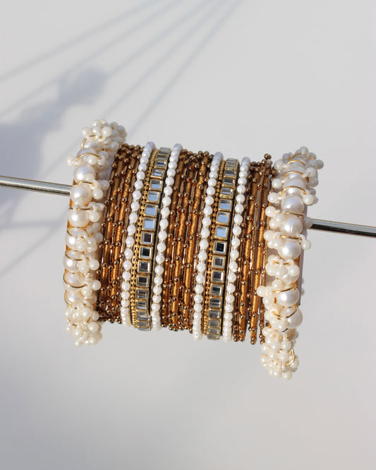 Zariah Premium Bangle Set-Yellow