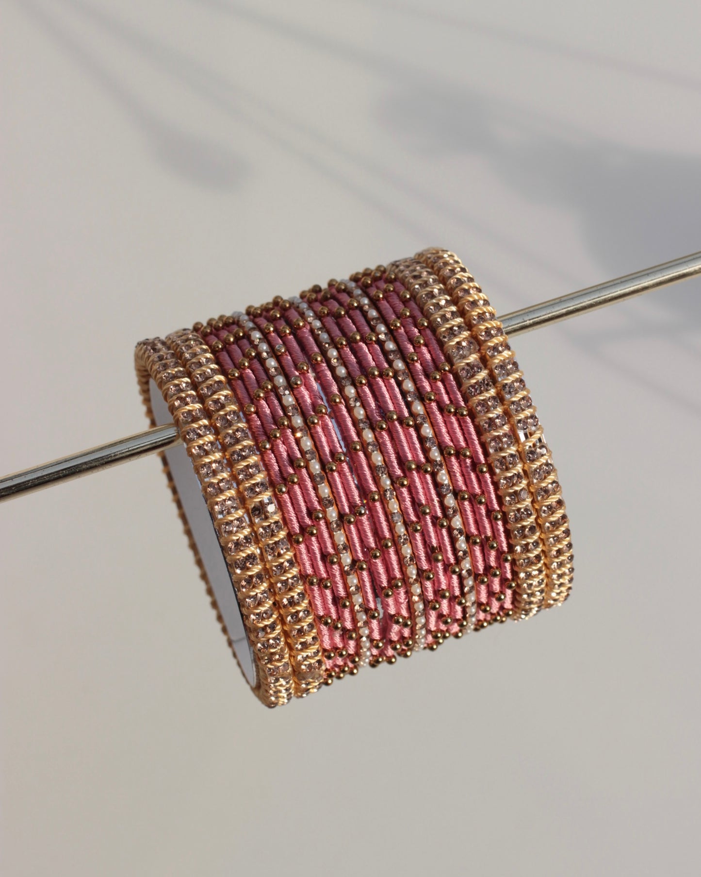 Aura Bangle Set-Baby Pink