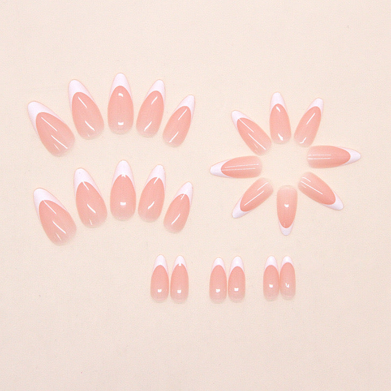 Nails-1932-Medium Length Almond nails- Free 4 pc nail kit included
