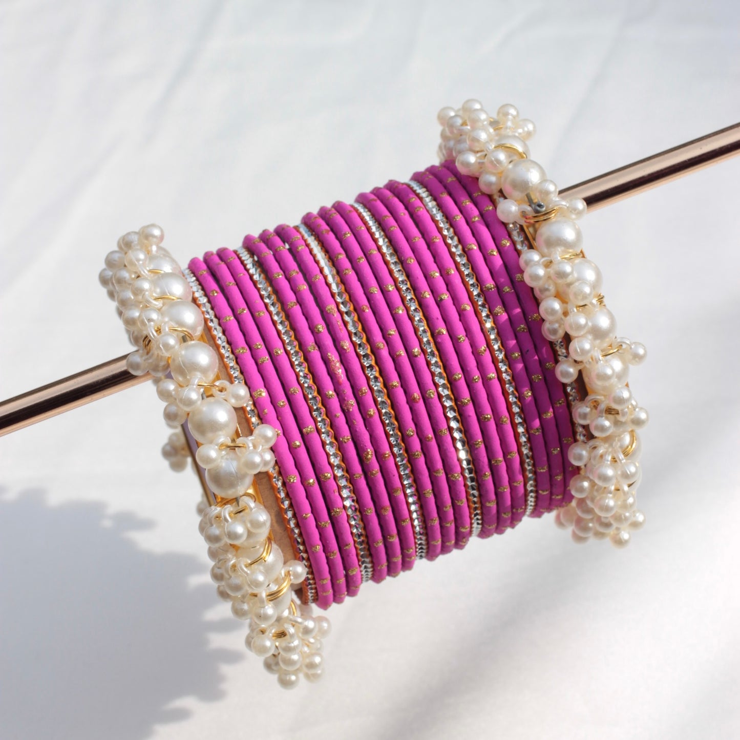 Azel Bangle Set-Barbie Pink