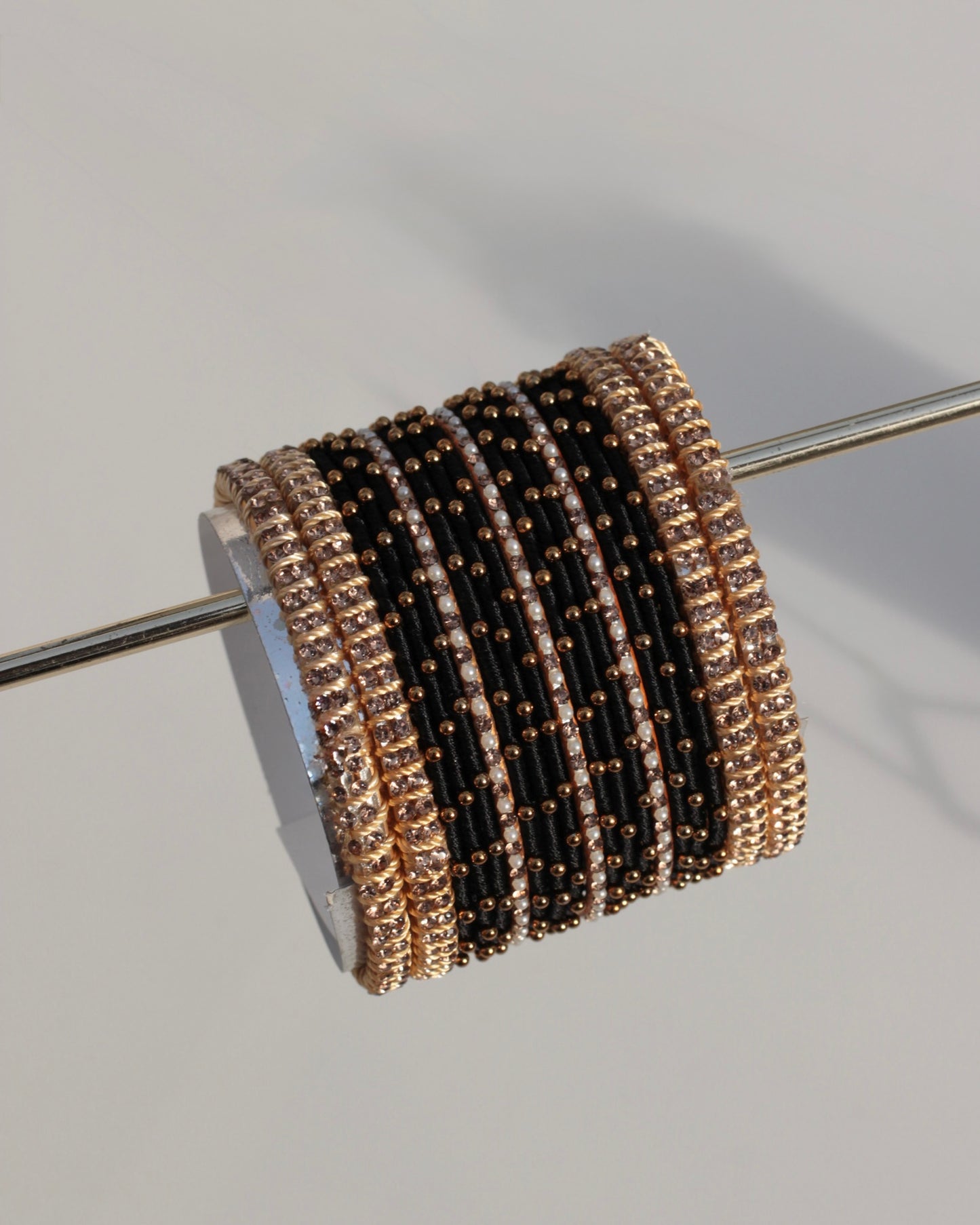 Aura Bangle Set-Black