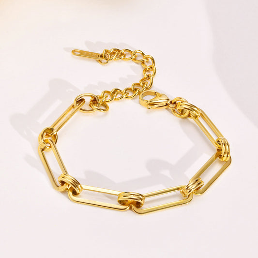 JBracelet (Stainless Steel) 24K Gold plated Anti Tarnish Everyday wear Bracelet - 318