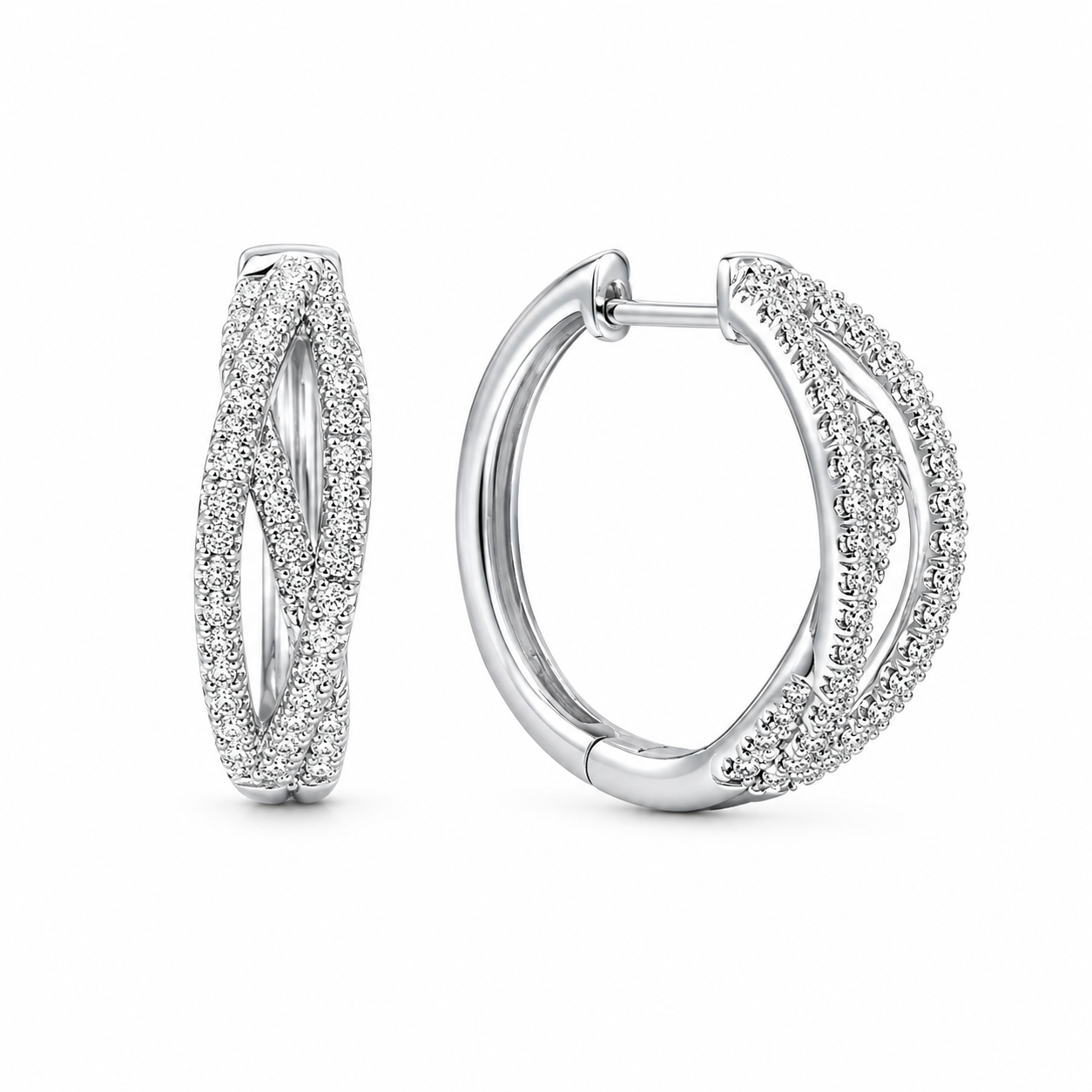 Royal Crystal Stud Earrings (N213)