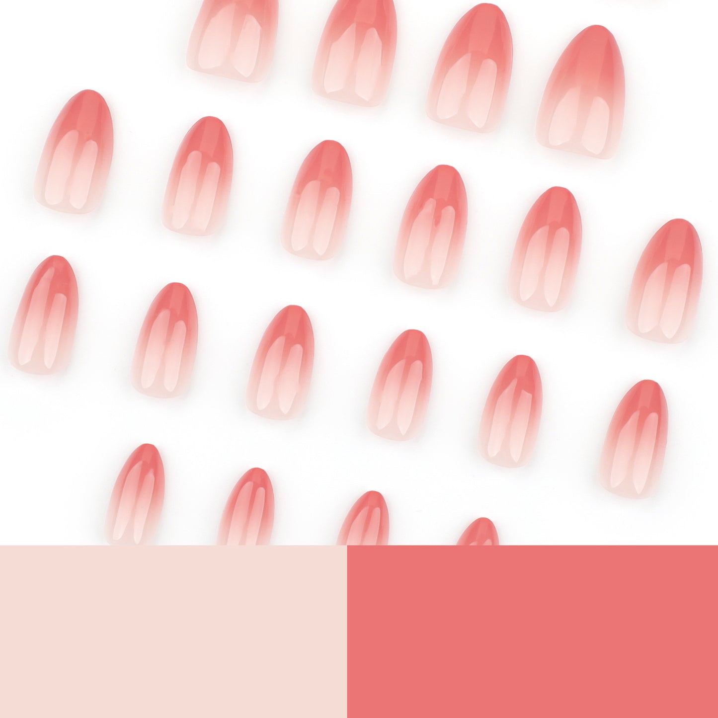 Nails-3618-Medium Length Almond nails- Free 4 pc nail kit included