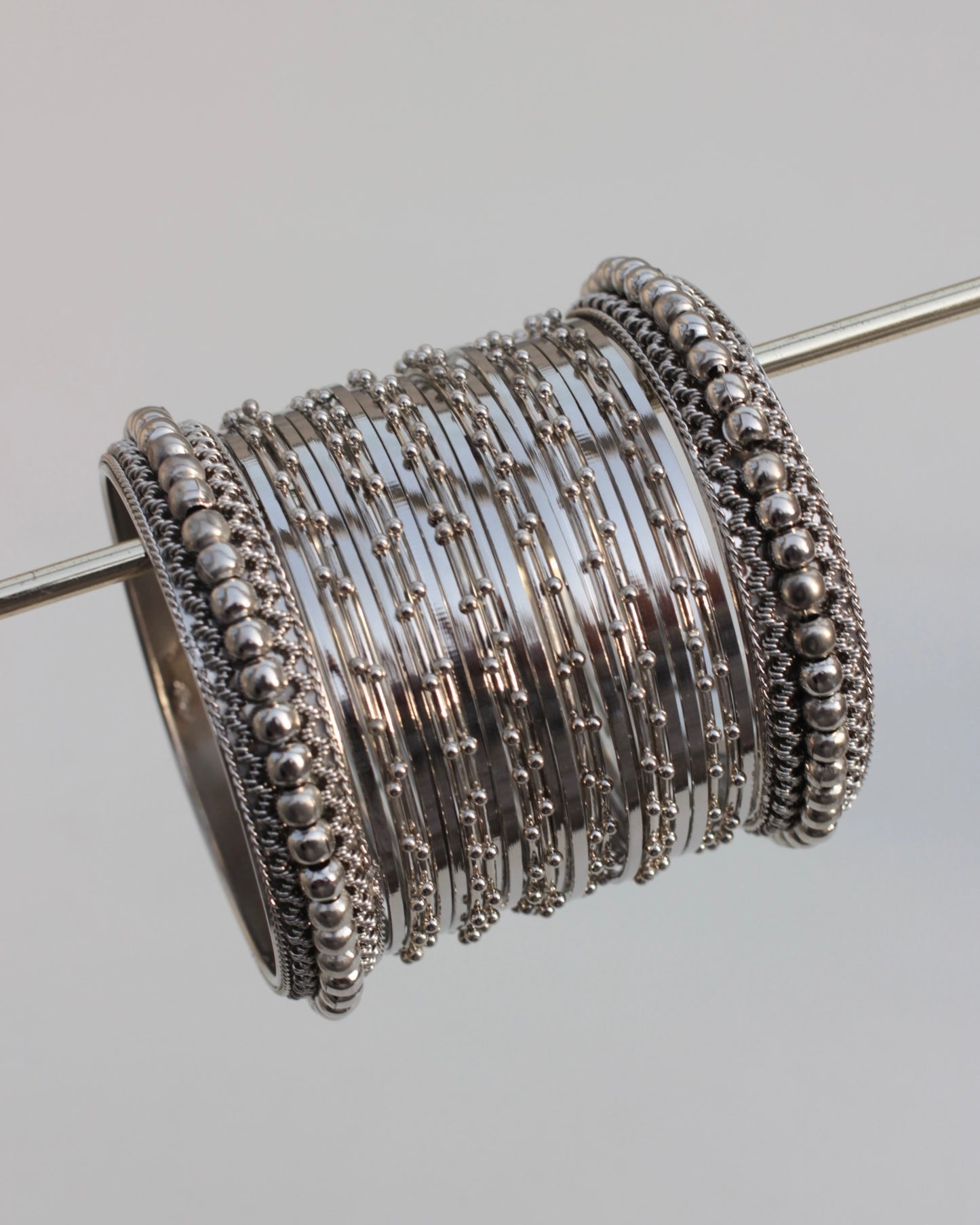 Gleam Theory Bangle Set- silver